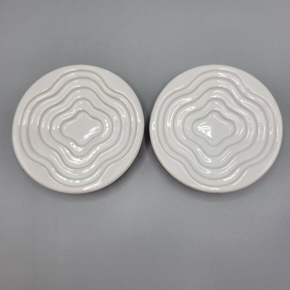 Two Mary Judge Ceramic Olive Oil Dipping Dish Plate Maioliche Michelangelo Italy - Picture 3 of 10